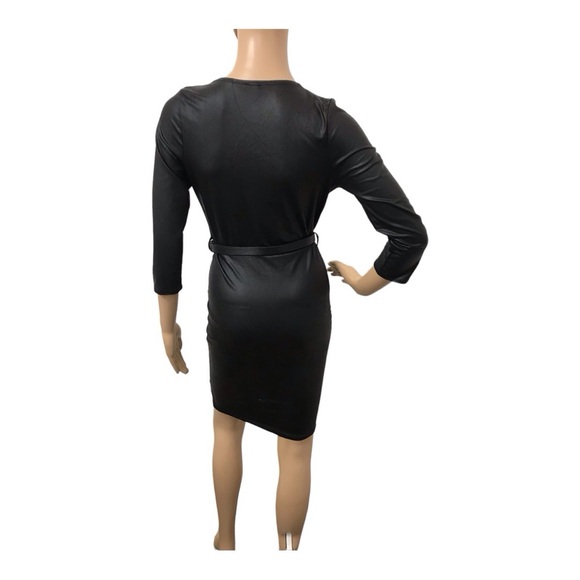 💥codigo Women's Black Stretching Bodycone Belted Dress, Medium💥 - Picture 3 of 6
